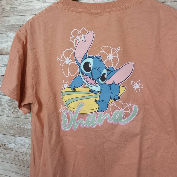 Disney Stitch Ohana Graphic Cropped Tee Size XS Juniors - Picture 6 of 6